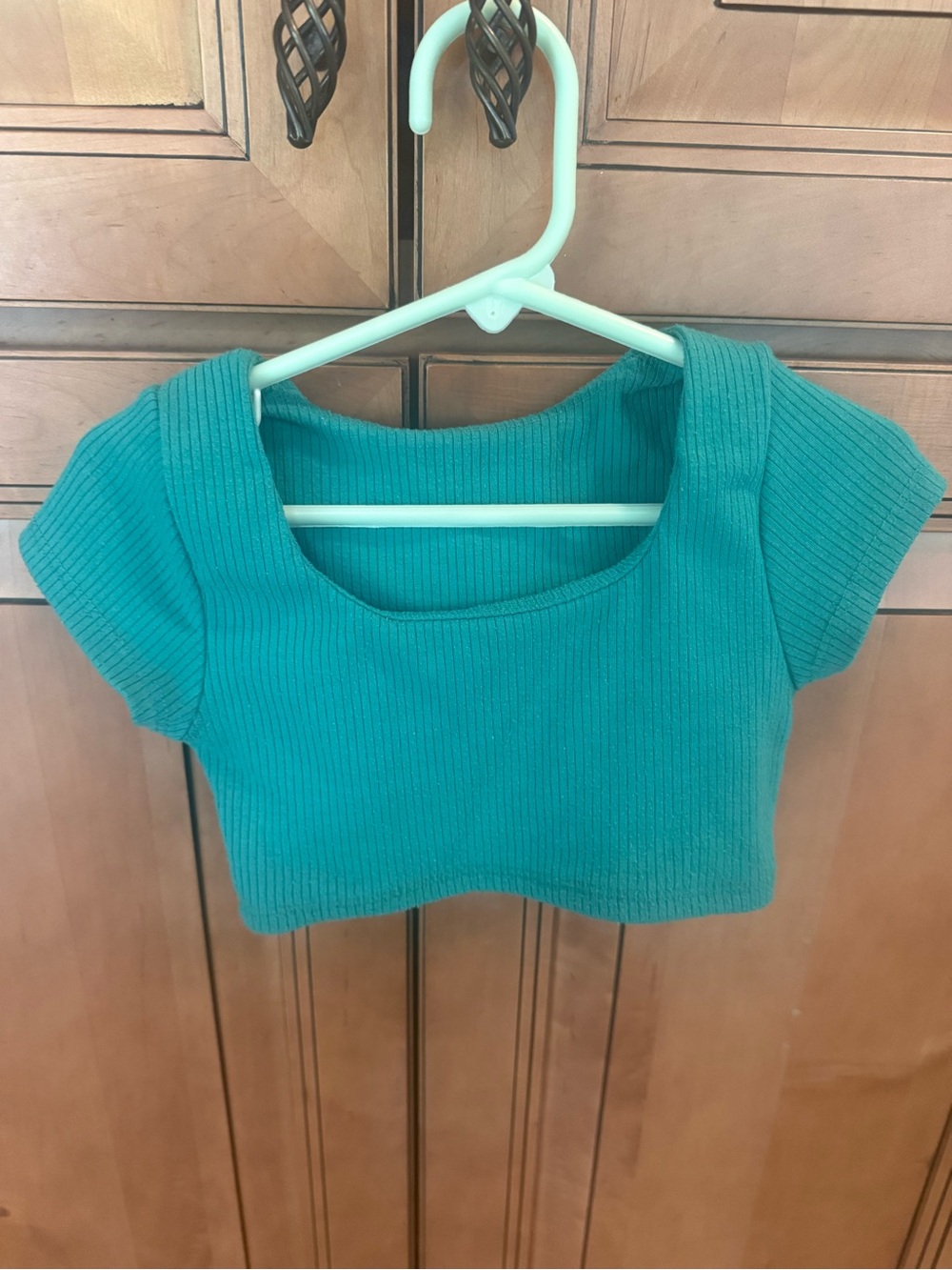 Girls green Tiger Friday large crop top